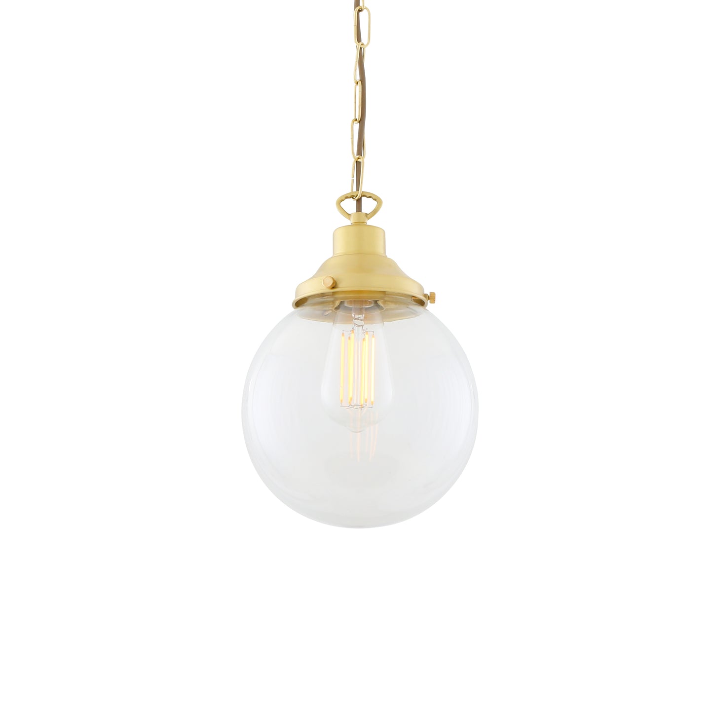Suspension globe en verre transparent Riad