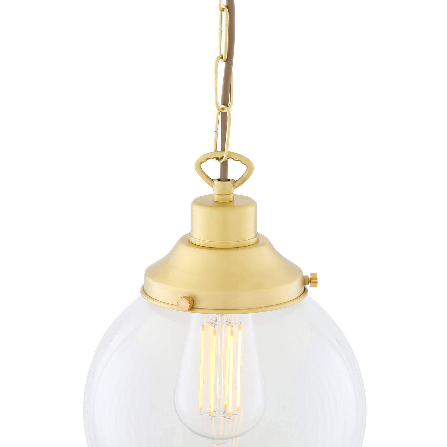 Suspension globe en verre transparent Riad