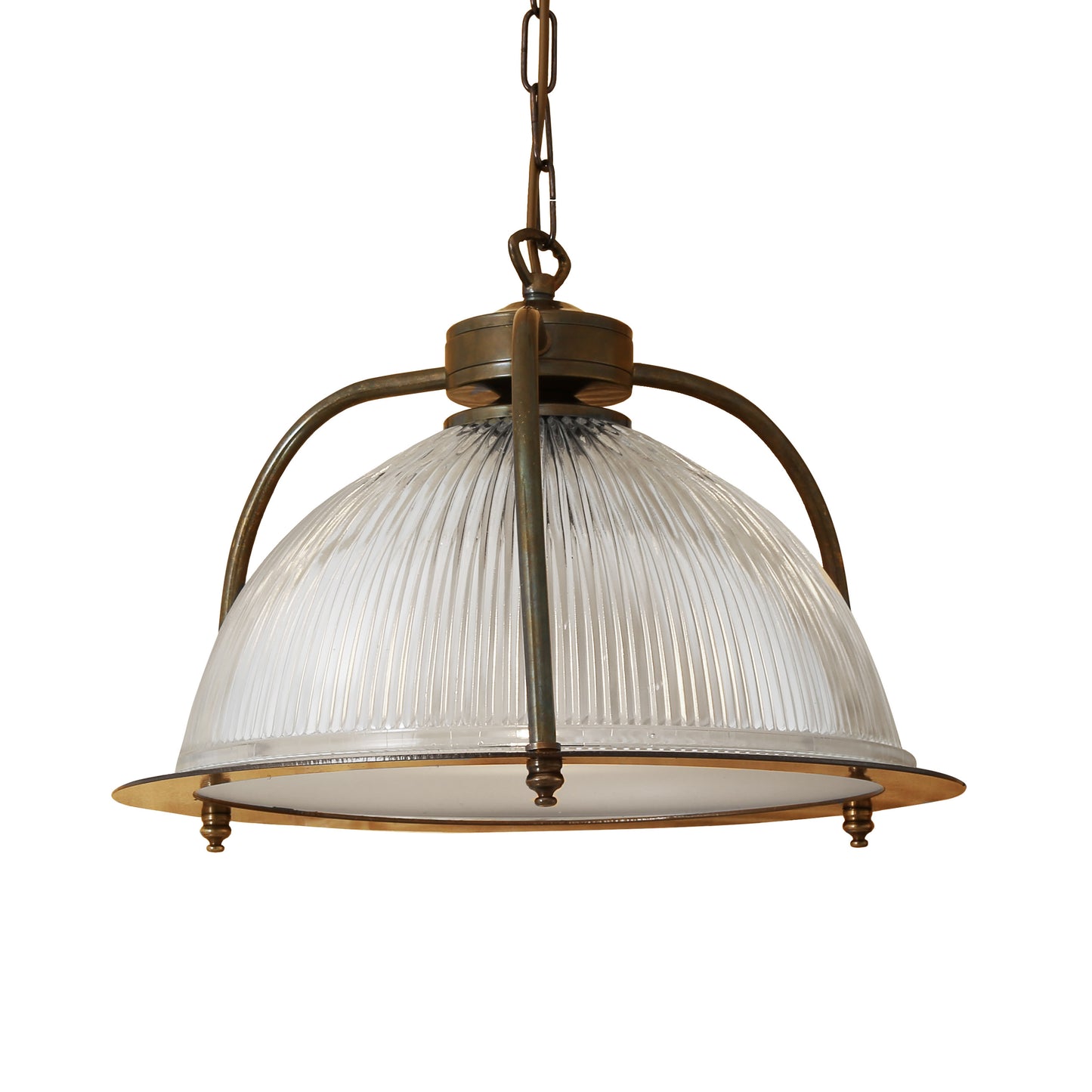 Lampe à suspension en verre Bousta Holophane