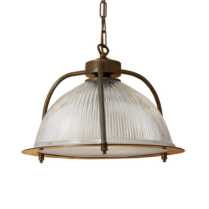 Lampe à suspension en verre Bousta Holophane