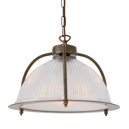 Lampe à suspension en verre Bousta Holophane