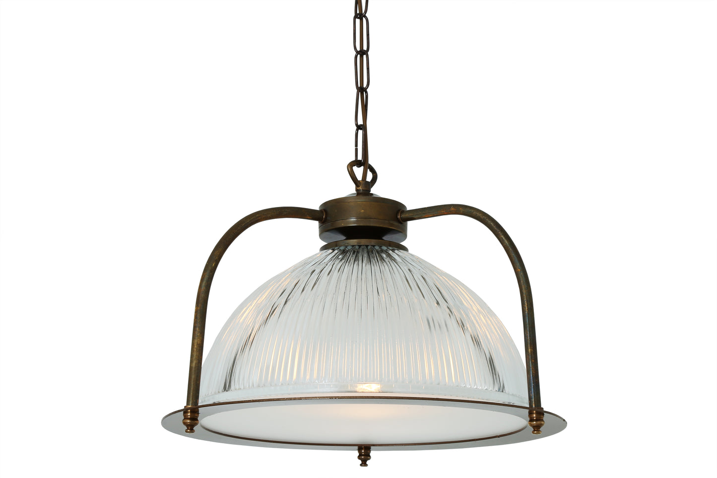 Lampe à suspension en verre Bousta Holophane