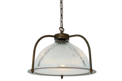 Lampe à suspension en verre Bousta Holophane