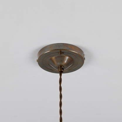 Stanley Small Holophane Glass Globe Pendant Light