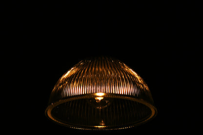 Suspension en verre holophane vintage Boston