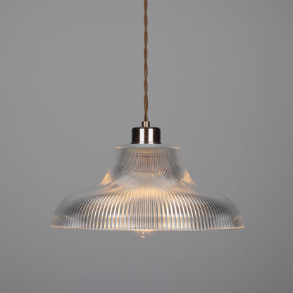 Mono Industrial Railway Glass Pendant Light