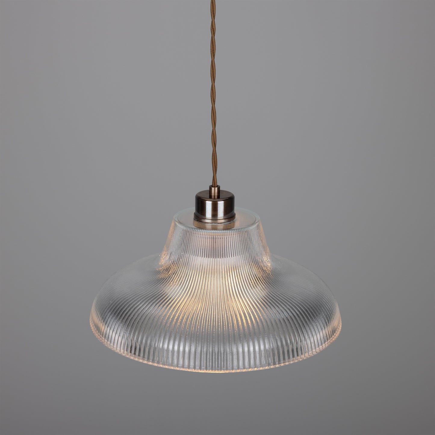 Mono Industrial Railway Glass Pendant Light