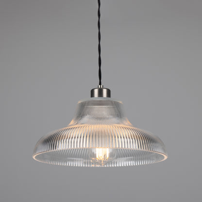 Mono Industrial Railway Glass Pendant Light