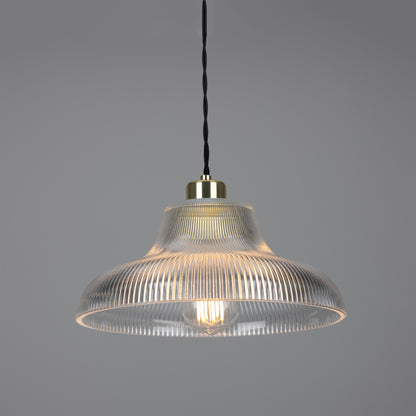 Mono Industrial Railway Glass Pendant Light