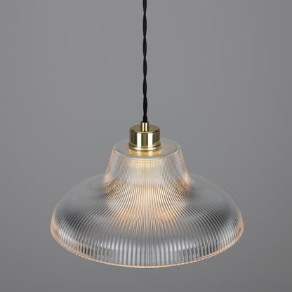 Mono Industrial Railway Glass Pendant Light