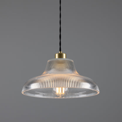 Mono Industrial Railway Glass Pendant Light
