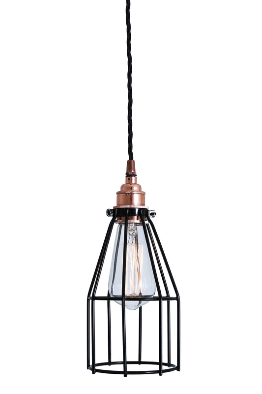 Suspension industrielle Lima en cuivre Cage