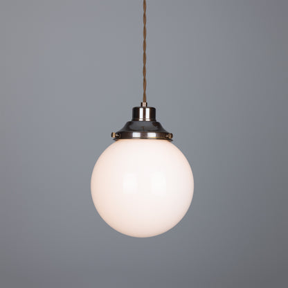 Gentry Opal Glass Globe Pendant Light