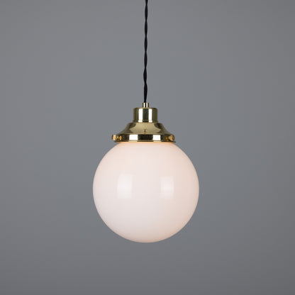 Gentry Opal Glass Globe Pendant Light