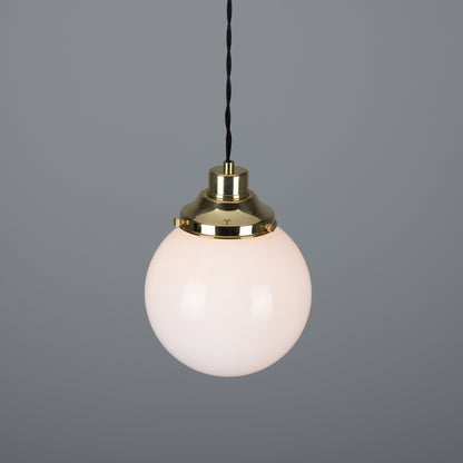 Gentry Opal Glass Globe Pendant Light