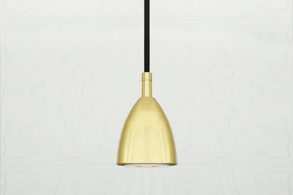 Lainio Small Modern Brass Cone Pendant Light