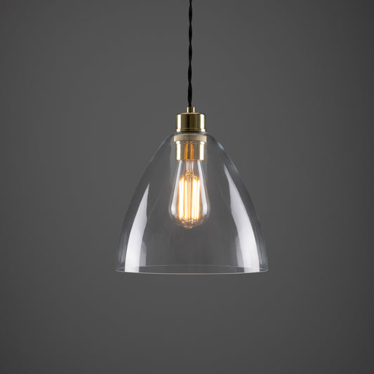 Suspension moderne en verre transparent Luang