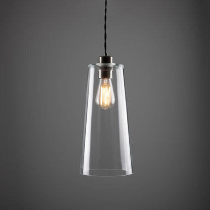 Malang Tall Slender Clear Glass Pendant Light