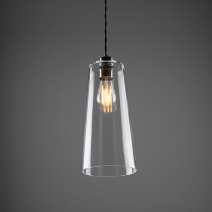Malang Tall Slender Clear Glass Pendant Light