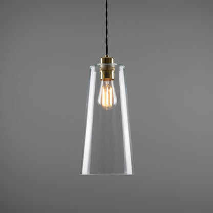 Malang Tall Slender Clear Glass Pendant Light