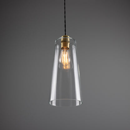 Malang Tall Slender Clear Glass Pendant Light