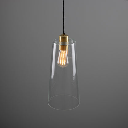 Malang Tall Slender Clear Glass Pendant Light