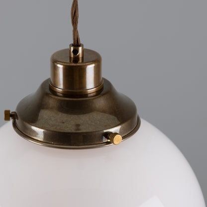 Gentry Opal Glass Globe Pendant Light