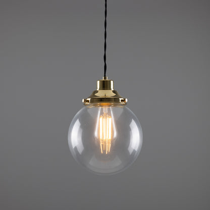 Virginia Clear Glass Globe Pendant Light