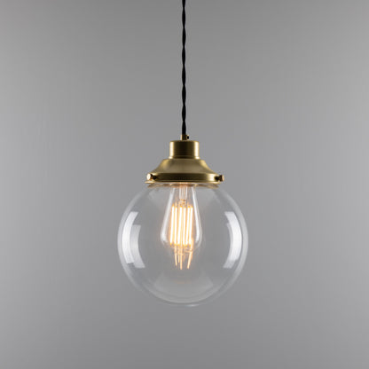 Virginia Clear Glass Globe Pendant Light