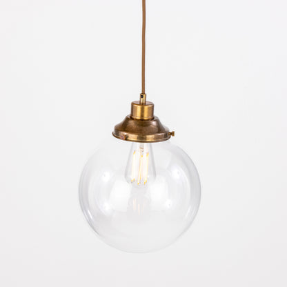 Virginia Clear Glass Globe Pendant Light