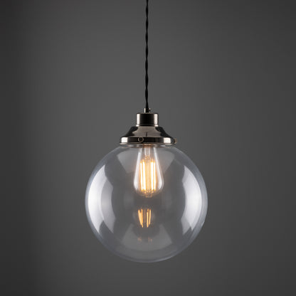Virginia Clear Glass Globe Pendant Light