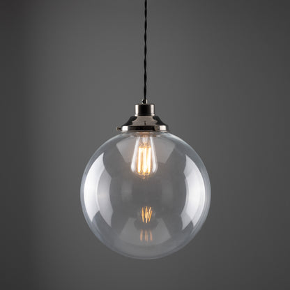 Virginia Clear Glass Globe Pendant Light