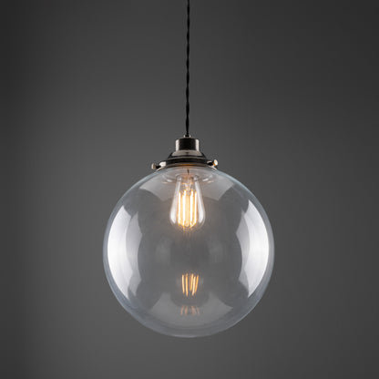 Virginia Clear Glass Globe Pendant Light