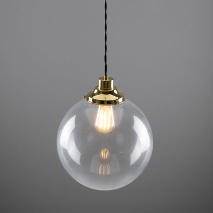 Virginia Clear Glass Globe Pendant Light