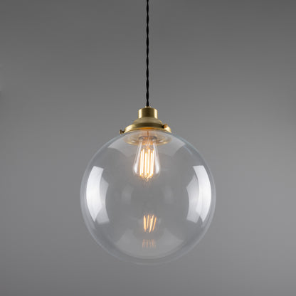 Virginia Clear Glass Globe Pendant Light