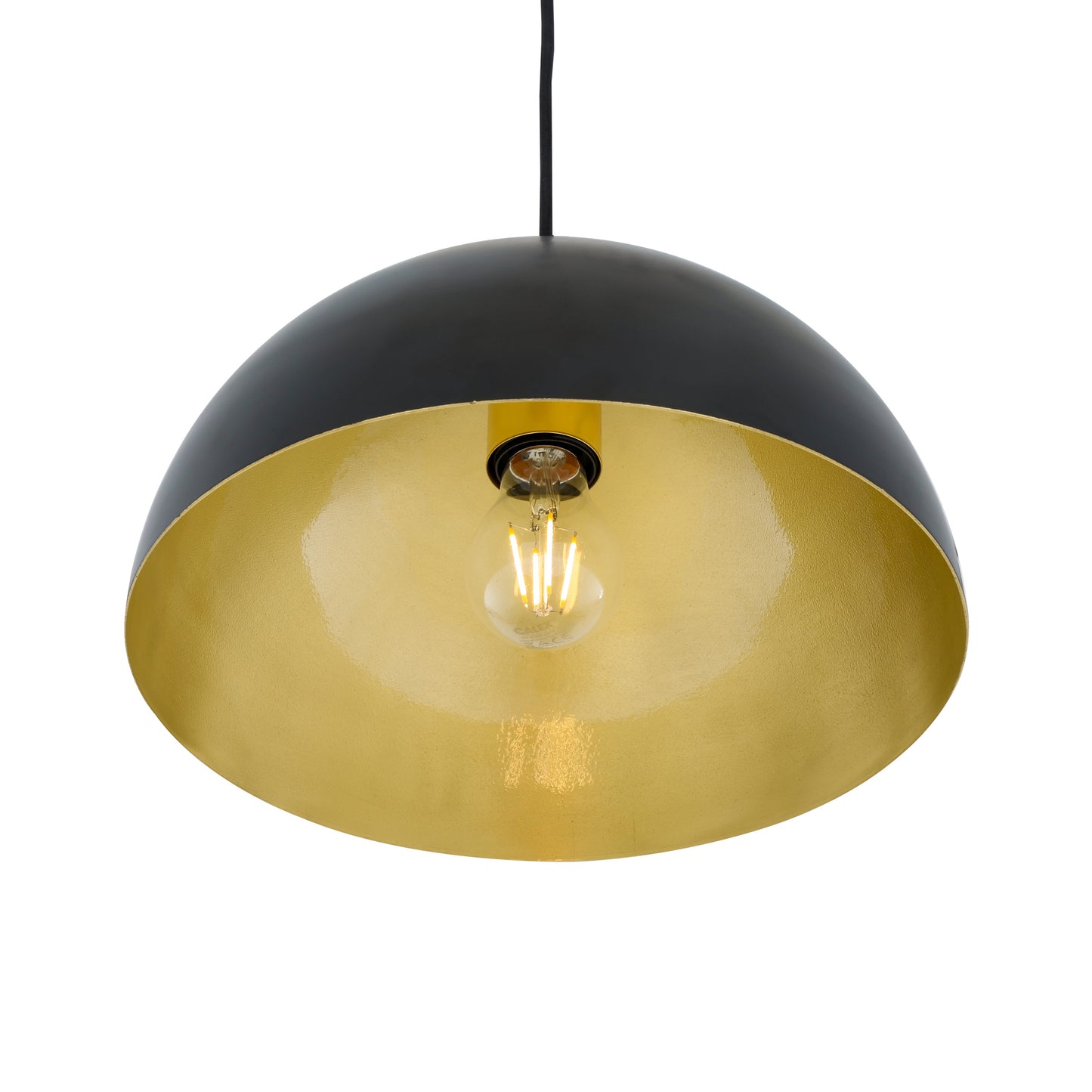 Suspension Avon Dome avec intérieur en laiton 30 cm
