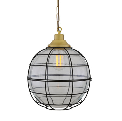 Suspension Hudson Glass Globe Cage