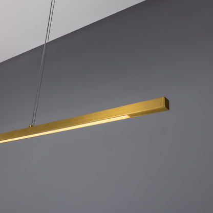 Fairfield Contemporary Brass LED Linear Pendant
