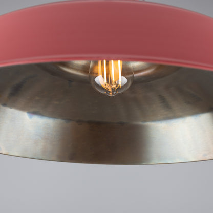 Matlock Large Vintage Factory Brass Pendant Light
