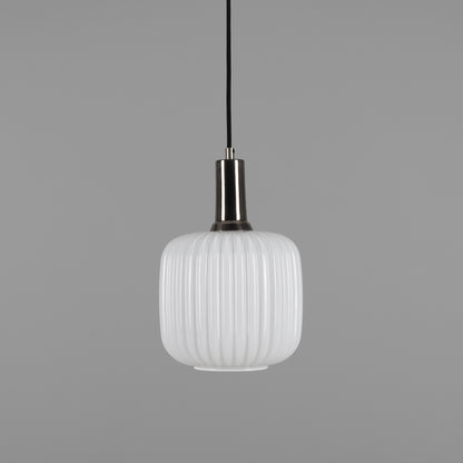 Pendentif Nahla en verre cannelé et laiton