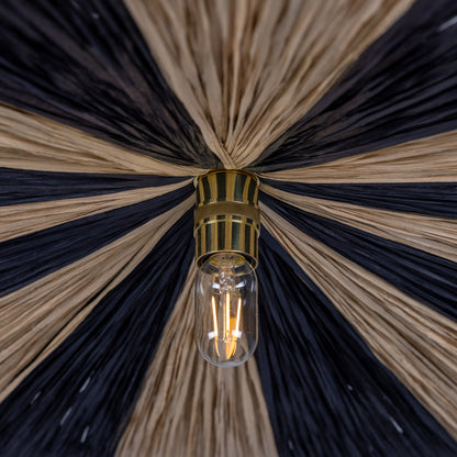 Vernon Raffia Striped Pendant Light 98cm