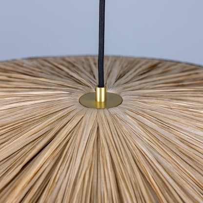Syracuse Raffia Black Tassel Pendant Light