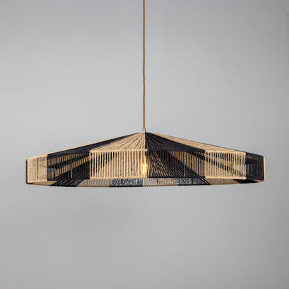 Suspension Vernon en raphia rayé, 83 cm