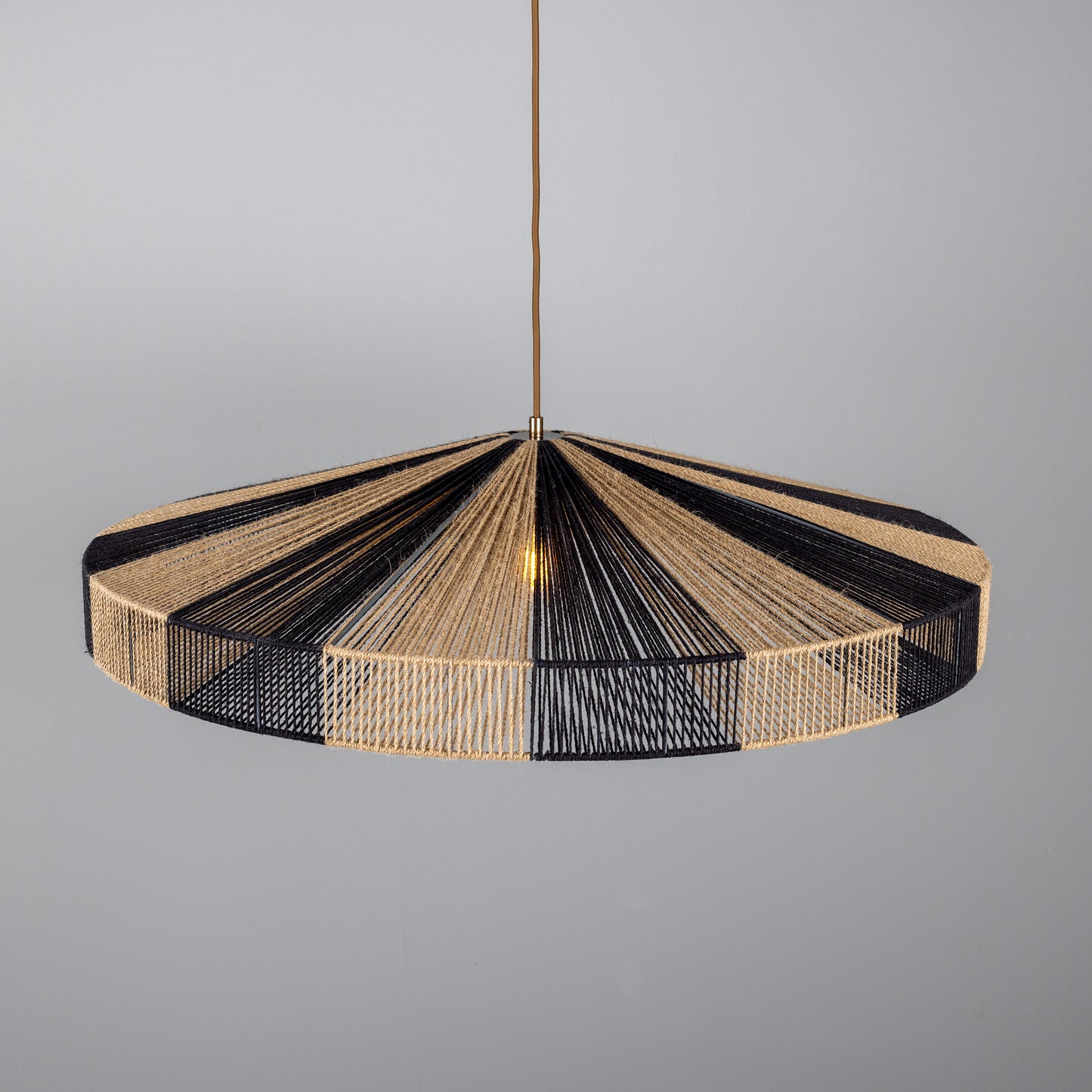 Suspension Vernon en raphia rayé, 83 cm