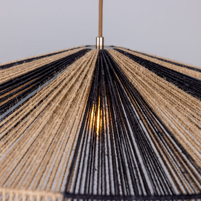 Suspension Vernon en raphia rayé, 83 cm