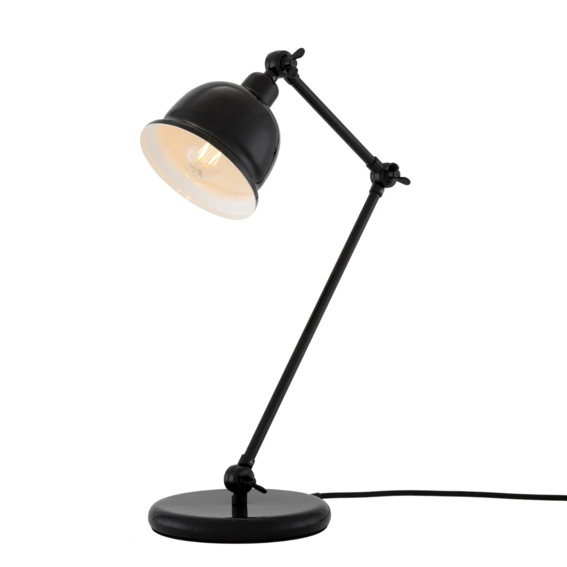 Lampe de table Dale Vintage avec abat-jour en laiton et cloche