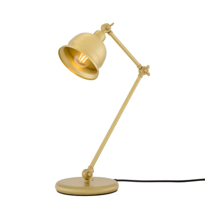Lampe de table Dale Vintage avec abat-jour en laiton et cloche