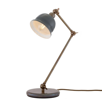 Lampe de table Nico Vintage en laiton avec abat-jour coloré