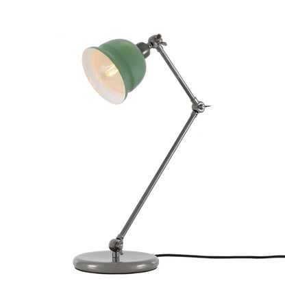Lampe de table Nico Vintage en laiton avec abat-jour coloré