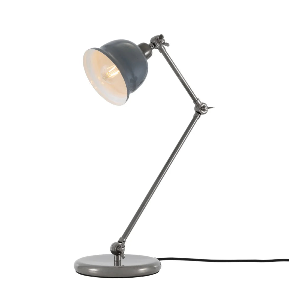 Lampe de table Nico Vintage en laiton avec abat-jour coloré